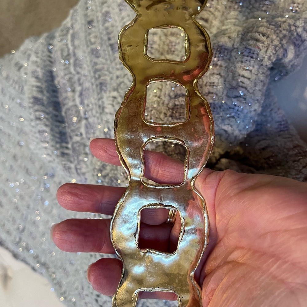 Brass…..Vintage brass belt or scarf accessory
